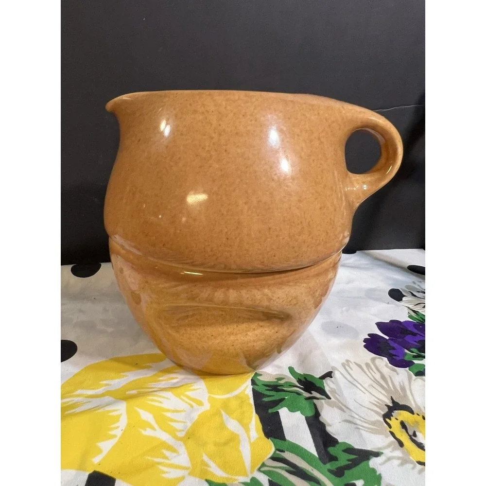 Russel Wright Casual RIPE APRICOT by Iroquois - STACKING SUGAR and CREAMER(2056)